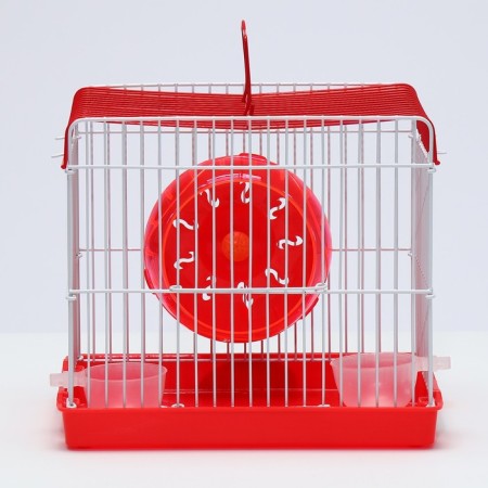 The cage for rodents equipped RT-2Q, 22 x 16 x 20 cm, red-1