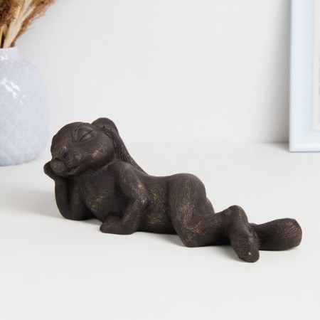 Figure "Hare lies" bronze, 24x8x8cm-2