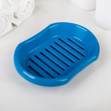 Soap dish with a grate "Economy", 13 × 9 × 3 cm, color mix-5