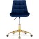 Computer chair Chester Metal/velor, gold/blue 49x60x84 cm
