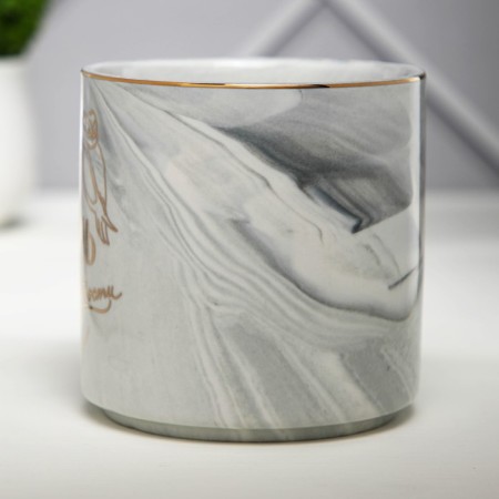 Ceramic "Teacher" mug, 350 ml, color gray color-1