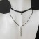 Choker "Two threads" Step of rhinestones, white color, 35.5 cm