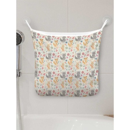 Organizer in a bath on suction cups "Cute Forest Beasts", for storing toys and trifles, size 33x39 cm