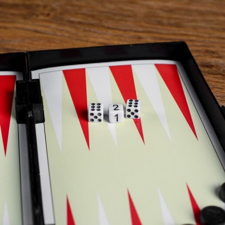Board game 3 in 1 "Call": backgammon, chess, checkers, magnetic board 19 x 19 cm-7