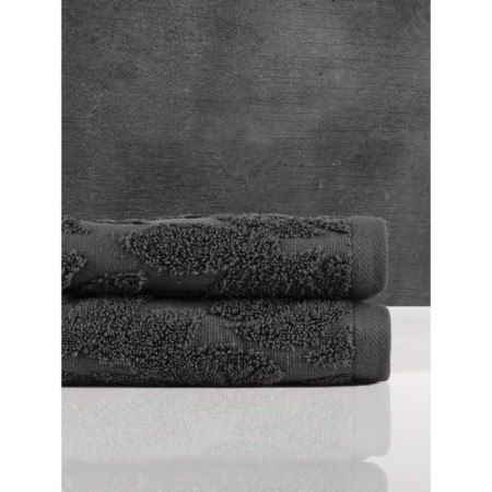 Trure -free towel Sofi de Marko Flowers, 550 gr, size 70x140 cm, color anthracite