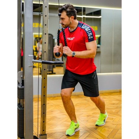 Sports T -shirt male ise, size 48, red color-5