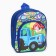 Baby backpack with pockets, Blue Tractor, 23*19*6cm