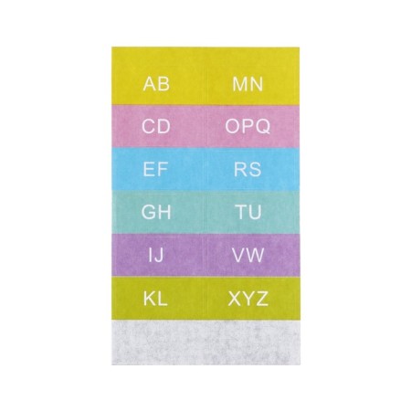 Elastic band A6, 12 departments, patterns, black-5