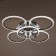 Chandelier with PDU 1833/5SL LED 160W 3000-6000k Dimmer silver 65x65x11.5 cm Bayerlux