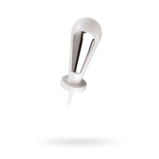 Anal traffic jam Mystim tristan, electrical stimulation, white color, 7.5 cm, d = 3 cm