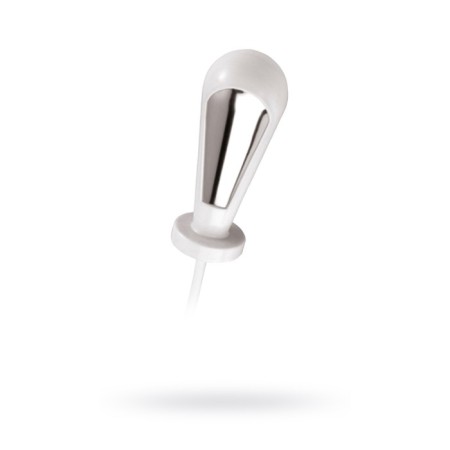 Anal traffic jam Mystim tristan, electrical stimulation, white color, 7.5 cm, d = 3 cm