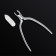 Manicure nippers for the cuticle “Premium Satin”, hidden spring, matte, 10.3 cm, blade length - 4 mm, silver color
