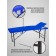 Cosmetological couch with a face-stro-stroong face opening, three-section, size 190 × 70 × 73 cm, blue color is blue