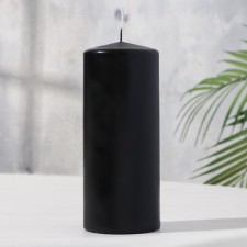 Candle - cylinder, 7x17 cm, 50 hours, 515 g, black
