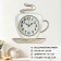 Watching clock, interior for the kitchen "Cup", silent, 25 x 24 cm, white