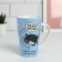 Ceramic “Cat size” mug, 470 ml, blue color