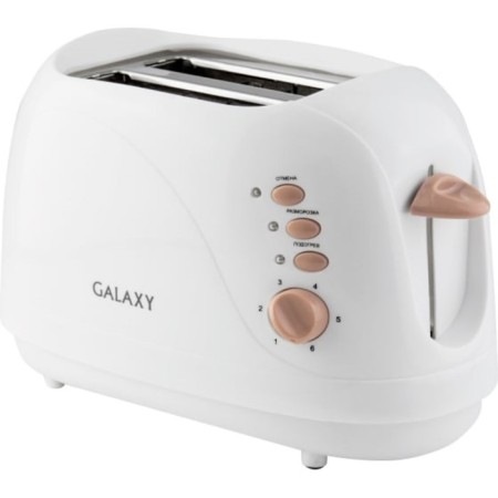 Toster Galaxy GL 2904, 800 W, 6 fry modes, 2 toasts, white