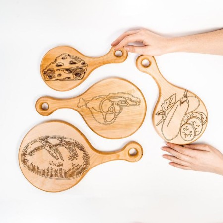 Deflining boards MAGISTRO 4 pcs, a whole array of cedar, the color of the milk-2