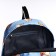School backpack from textiles, 3 pockets, white/blue color