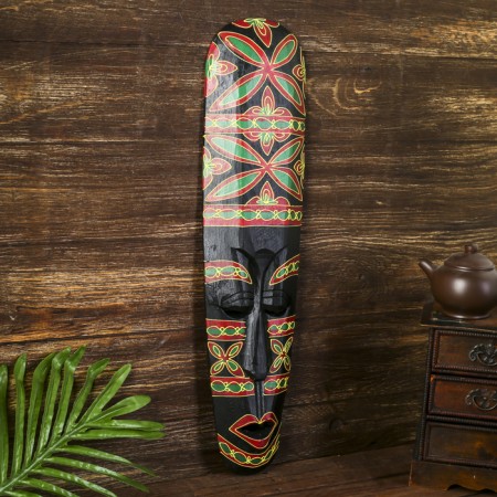 Mask Wall tree "Aboriginal with a bright pattern" 3x12x50 cm-1