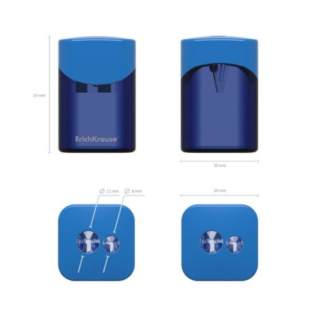 Zapochilok 2 holes Erichkrause Wave, with a container, holes with a diameter of 8 mm and 11 mm, mix-3