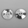 A set of buttons "Crystal", 2 punctures, d = 25 mm, 5 pcs, silver color