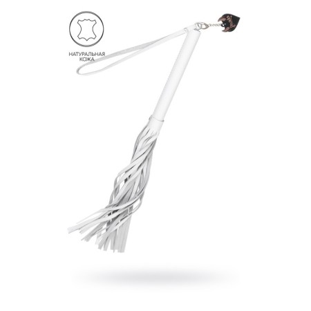 Pecado BDSM label, white hilt, white whips, genuine leather
