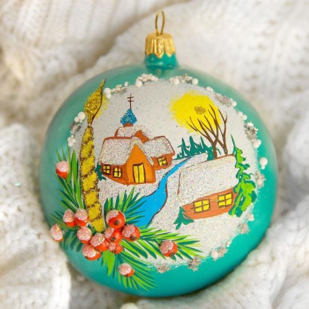 Ball "Winter Melody" 9.5 cm mix-2