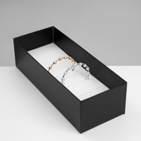 Standing for jewelry "Casket" 13 seats, 24.5 × 9 × 7 cm, black color-2