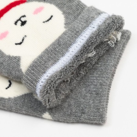 Women's socks with terry inside "Bunnies on skates", size 23-25-3
