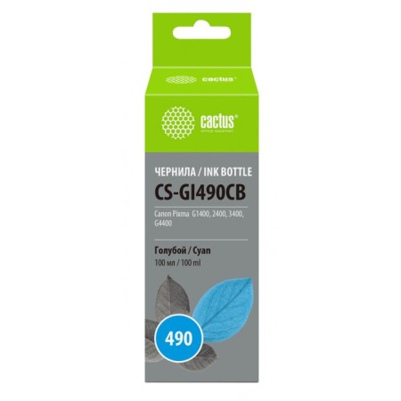 Cactus CS-GI490CB ink for Canon Pixma G1400/G2400/G3400, 100ml, blue