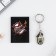 Gift set: notebook A7, 16 sheets and wooden keychain "Real men's"