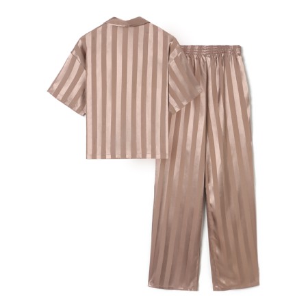 Female set (shirt, trousers) KAFTAN SILK "strip" size 44-46, powder-15