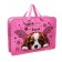 Folder with A4 handles, 340 x 245 x 75 mm, plastic, handles, PT-14-4-12 "Wonderful Dog" (voluminous 3D rushing with a metallic effect) 71216