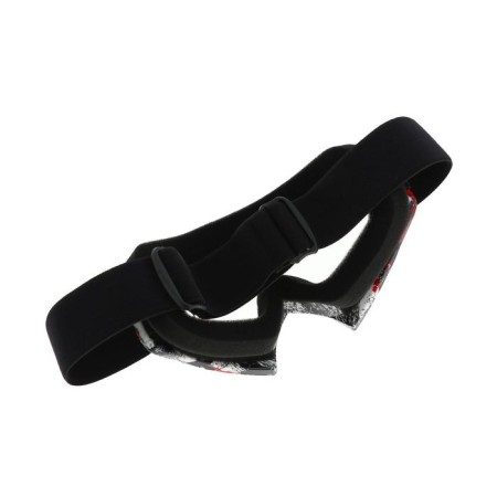 Glasses-mask for motorcycle driving, transparent glass, red-black color, OM-21-3