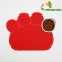 2-in-1 rug for a bowl/animal toilet "Paw", 40 x 30 cm, red