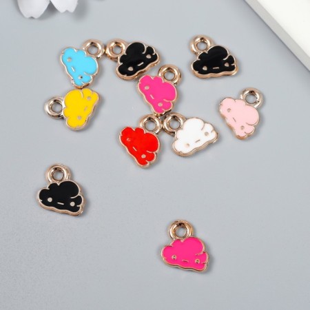 Decor for creativity plastic for metal "Cloud" mix set 10 pcs 1.5x1.4 cm-1