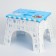 Stool "alphabet" folding, children, blue/white color
