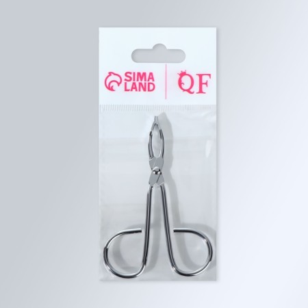 Pinzet in the form of scissors, straight, 8.2 cm, silver color-7