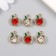 Decor for creativity metal, rhinestones, enamel "Apple" mix 1.2x1.4 cm