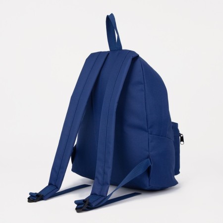 School backpack of textiles on lightning, 1 pocket, “ZFTS”, blue color-1