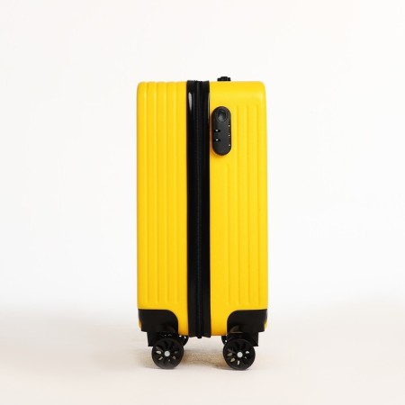Small suitcase 18 ", lightning department, 4 wheels, yellow color-2