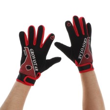 Motorcycle gloves, off-season, single-sized, black and red