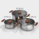 A set of stainless steel dishes Magistro, 3 pcs: D = 16/20/24 cm, induction
