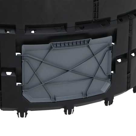 Plastic composter, 800 l, 78 × 108 × 108 cm, black-1
