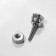 Piercing Labret "Shine", l = 1.2 cm, white color in silver, packing 12 pcs.