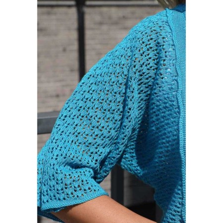 Cardigan female, size 44, blue color-14