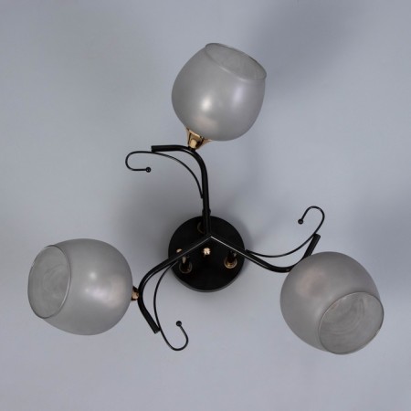 Acapulco chandelier 3x60W E27 brown, gold 52x52x24cm-3