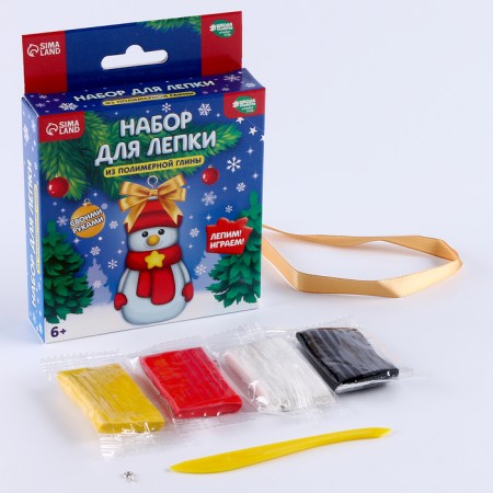 New Year's set for creating a Figure made of polymer clay “New Year! Snowman "-1