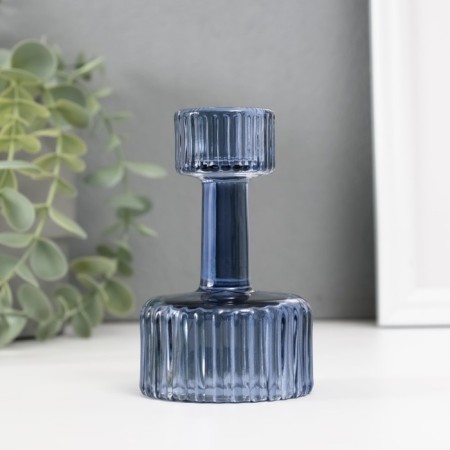Glass of glass per 1 candle "Cup" blue d = 2.5 cm 6x6x10 cm-1